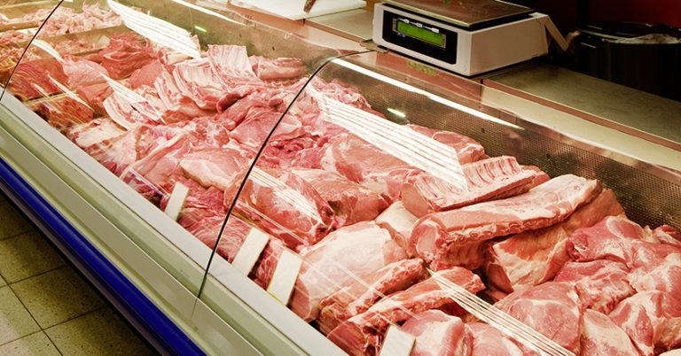 Angebot an der Fleischtheke