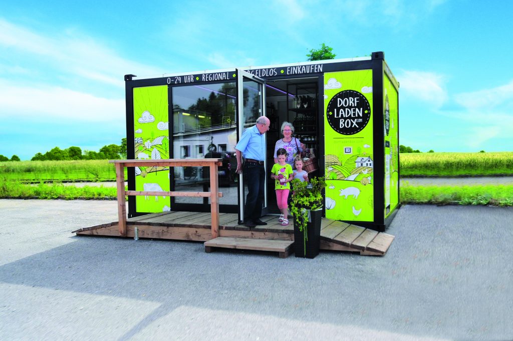 Regionalfenster Gütesiegel auf Lebensmittelverpackung Dorfladenbox