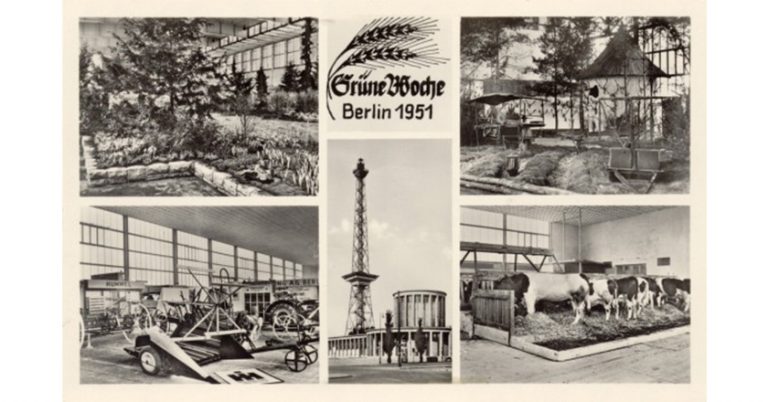 Gruene Woche Postkarte 1951